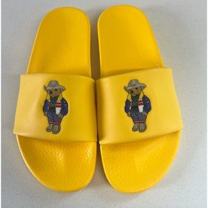 Polo Ralph Lauren Slides Sandals Polo Bear Yellow